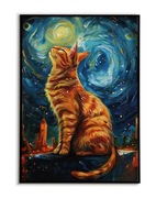 Kot Van Gogh PLAKAT A3 trzecia sztuka GRATIS
