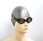 Okulary pływackie jednobryłowe SQUALL  Okulary na basen ANTI FOG Czarne