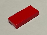 Lego 3069b płytka 1x2 czerwony - 4 sztuki !