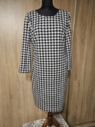 Sukienka w pepito czarno biała