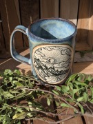 Kubek handmade | ceramika | 600ml | niebieski 