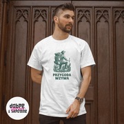 Koszulka Przygoda wzywa, oryginalny design, limitowana edycja, T-shirt
