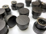 Drewniane uchwyty do szafek komplet 24 sztuk czarne