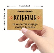 Karteczki „Dziękuję za wsparcie mojego małego biznesu” – 10 szt. wizytówki