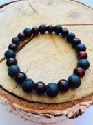 Bransoletka męska wyjątkowa z ceramiki i kamieni na prezent amulet