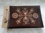 ALBUM NA ZDJĘCIA GÓRALSKI STARY PIĘKNY DREWNIANY LATA 30-40.