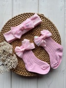 Skarpetki z opaską szeroką kokarda dla niemowlaka niemowlęce 6-12