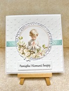 Kartka komunijna ręcznie robiona,