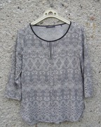 ESPRIT przewiewna wzorzysta damska bluzka 3/4 rękaw 40