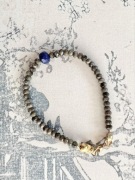 Bransoletka z labradorytem kawowym i lapisem lazuli