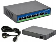 Switch VidiLine VIDI-F0820GBL-C 10 portów czarny