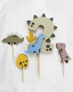 Ręcznie robiony topper na tort - 2 urodziny - zestaw 4 szt 28cm