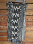 Nowy długi i ciepły szal akrylowo - wiskozowy  brązowy