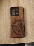 Drewniane Etui pokrowiec futerał na telefon Xiaomi redmi 13 pro 5g orzech