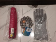 Akcesoria kuchenne_Rękawica do naczyń+kostki do lodu+dozownik folii