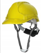 HEŁM ROBOCZY OCHRONNY BUDOWLANY KASK BHP WENTYLOWANY 4-PKT ŻÓŁTY