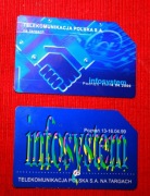 Karty Telef. zużyte  Infosystem TP SA na Targach  nr 667, 813 / 2 szt 