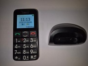 Telefon MAX COM MM432BB - z ładowarką dla starszych osób