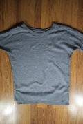 Sweter H&M r. S szary okrągły dekolt bawełniany damski