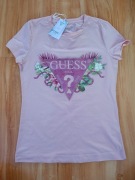 Koszulka t-shirt Guess z brokatowym logo 