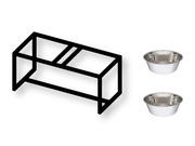 Miska dla psa podwójna, stojak metalowy - 30cm 2x1,8l  Polski Produkt 