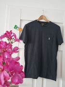Polo RALPH LAUREN tshirt S czarny koszulka z kieszonka