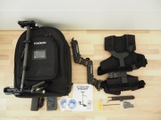 Steadicam Pilot komplet: kamizelka, ramię, monitor, V-Mount, ładowarka