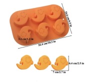 DUSZKI 6 wgłębień Halloween forma silikonowa do Pieczenia Monoporcje 