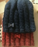 Czapka zimowa wełniana ręcznie robiona.