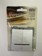 OSPEL Impresja - Łącznik dwugrupowy, świecznikowy, z podświetleniem