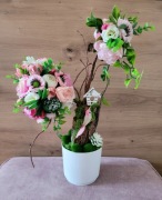 Wiosenne drzewko stroik z ptaszkiem Naturalna kora Prezent Dekoracja