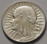 5 złotych Głowa Kobiety Polonia 1933 piękna