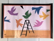 Plakat Vintage VIII kongres OISTAT 1989 Hilscher