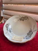 Stara chińska porcelana PRL Talerze głębokie Talchin Społem nowe z etykietą