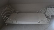 Łóżko rozsuwane metalowe Ikea Minnen + materac - jak nowe