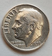 10 centów 1959 D, SILVER DIME ROOSEVELT , USA 