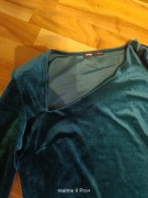 Welurowa sukienka butelkowa zieleń rozm. L