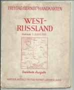 Stara mapa West-Russland 1941 Freytag-Berndt, Rosja Ukraina,Kaukaz