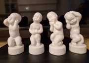 Figurki porcelanowe Cztery bóle B&G Kopenhaga dzieci
