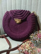 Torebka oreo okrągła wykonana na szydełku - handmade