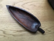 Drewniana Miseczka podstawka na biurko liść