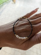 Bransoletka kamienie naturalne Spinel Perły naturalne Hematyt 