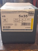 Wkręty 5x35 żółty ocynk 500szt.