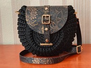 Torebka Oreo, ręcznie wykonana na szydełku, Handmade