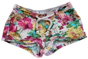 RIVER ISLAND KRÓTKIE SPODENKI SZORTY MATERIAŁOWE HAWAJSKIE W KWIATKI 36 S