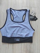 nowy PUMA L fioletowy liliowy stanik biustonosz sportowy siłownia joga 