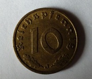 Niemcy - Trzecia Rzesza 10 reichsfenigów, 1938 r. „J” - Hamburg (S169)