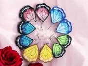 Haftowane wiszące kolczyki skrzydła motyla - wybór kolorów