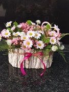 Stroik na grób cmentarz pomnik wiązanka sztuczne kwiaty stroik dla mamy 