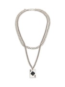 Komplet zestaw dwóch naszyjników łańcuszków z zawieszką asa 2 pack Cropp